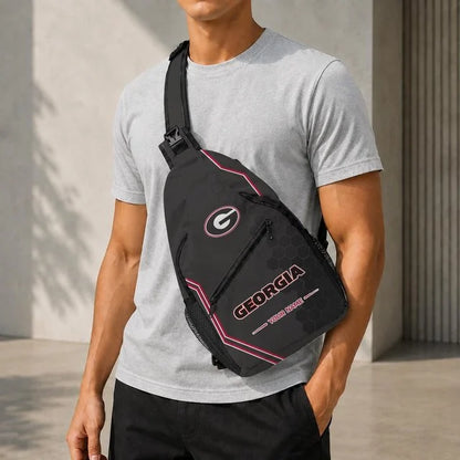 [BIG SALE] PERSONALIZED UNI09 GEB GEORGIA BULLDOGS SLING BAG