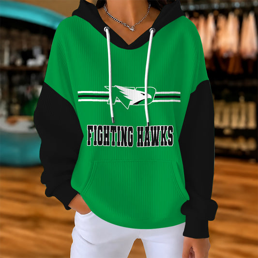 [BIG DEAL] PERSONALIZED UNI09 NFH NORTH DAKOTA FIGHTING HAWKS RIBBED HOODIE & SWEATSHIRT