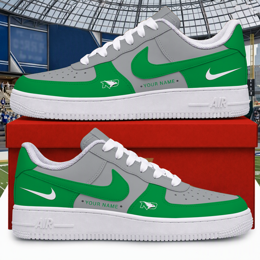 [BIG SALE] PERSONALIZED UNI09 NFH NORTH DAKOTA FIGHTING HAWKS AF1 SHOES