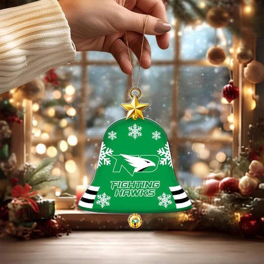 [BIG DEAL] PERSONALIZED UNI09 NFH NORTH DAKOTA FIGHTING HAWKS CHRISTMAS ACRYLIC ORNAMENT