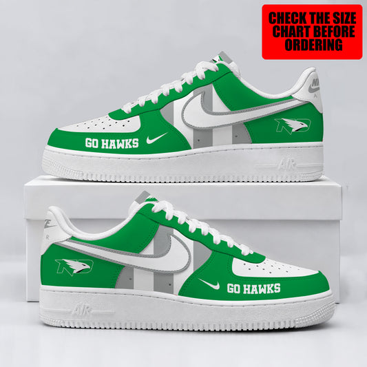 [BIG SALE] PERSONALIZED UNI09 NFH NORTH DAKOTA FIGHTING HAWKS AF1 SHOES