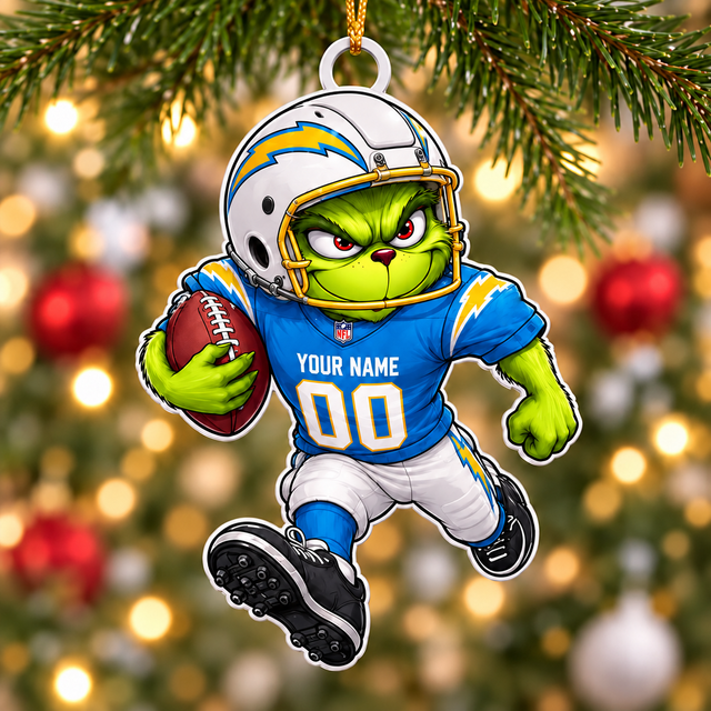 [SPECIAL OFFER] NEW CUSTOMIZED NFL09 LAC THE CHARGERS ACRYLIC ORNAMENT