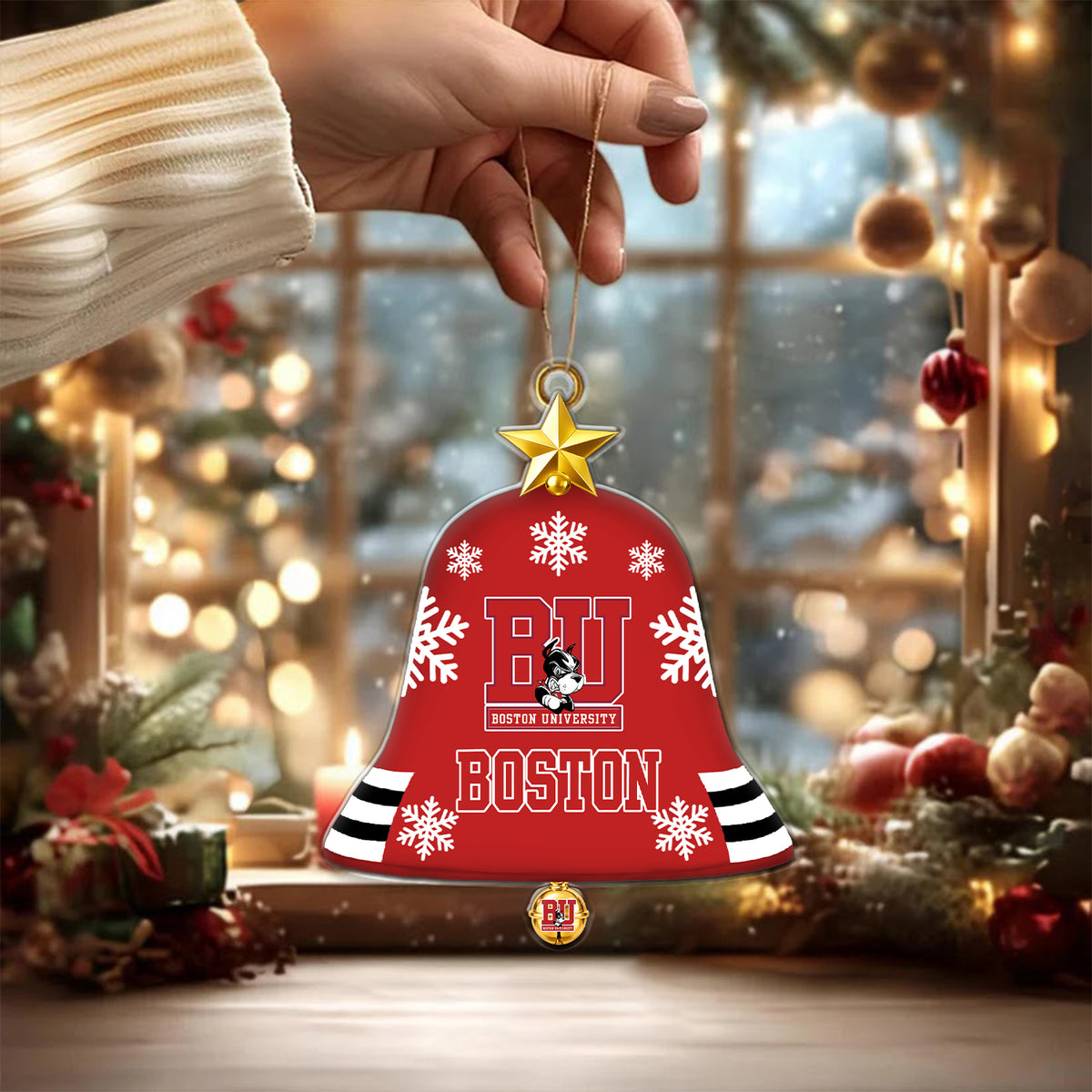 [BIG DEAL] PERSONALIZED UNI10 BUT BOSTON UNIVERSITY TERRIERS CHRISTMAS ACRYLIC ORNAMENT