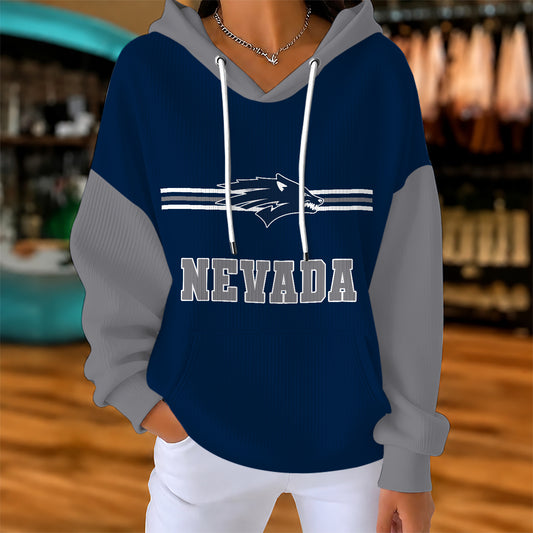 [BIG SALE] PERSONALIZED UNI10 NEV NEVADA WOLF PACK RIBBED HOODIE & SWEATSHIRT