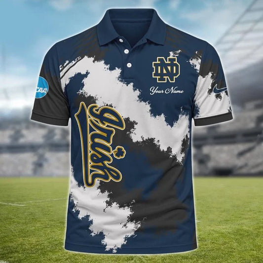 [BIG SALE] PERSONALIZED UNI10 NFI NOTRE DAME FIGHTING IRISH MULTICOLOR POLO SHIRT