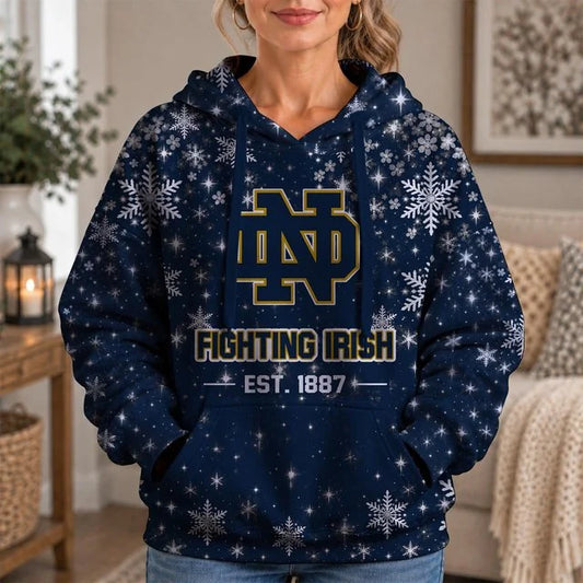[BIG SALE] PERSONALIZED UNI10 NFI NOTRE DAME FIGHTING IRISH T-SHIRT, HOODIE & ZIP HOODIE