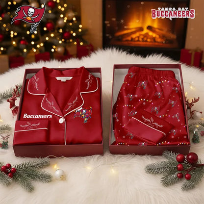 [SPECIAL OFFER] NEW CUSTOMIZED NFL10 TBB THE BUCCANEERS LONG-SLEEVE PAJAMA SET