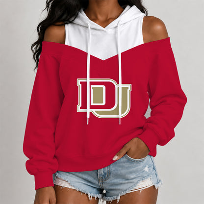[BIG DEAL] PERSONALIZED UNI11 DEP DENVER PIONEERS WOMEN'S OFF-SHOULDER HOODIE