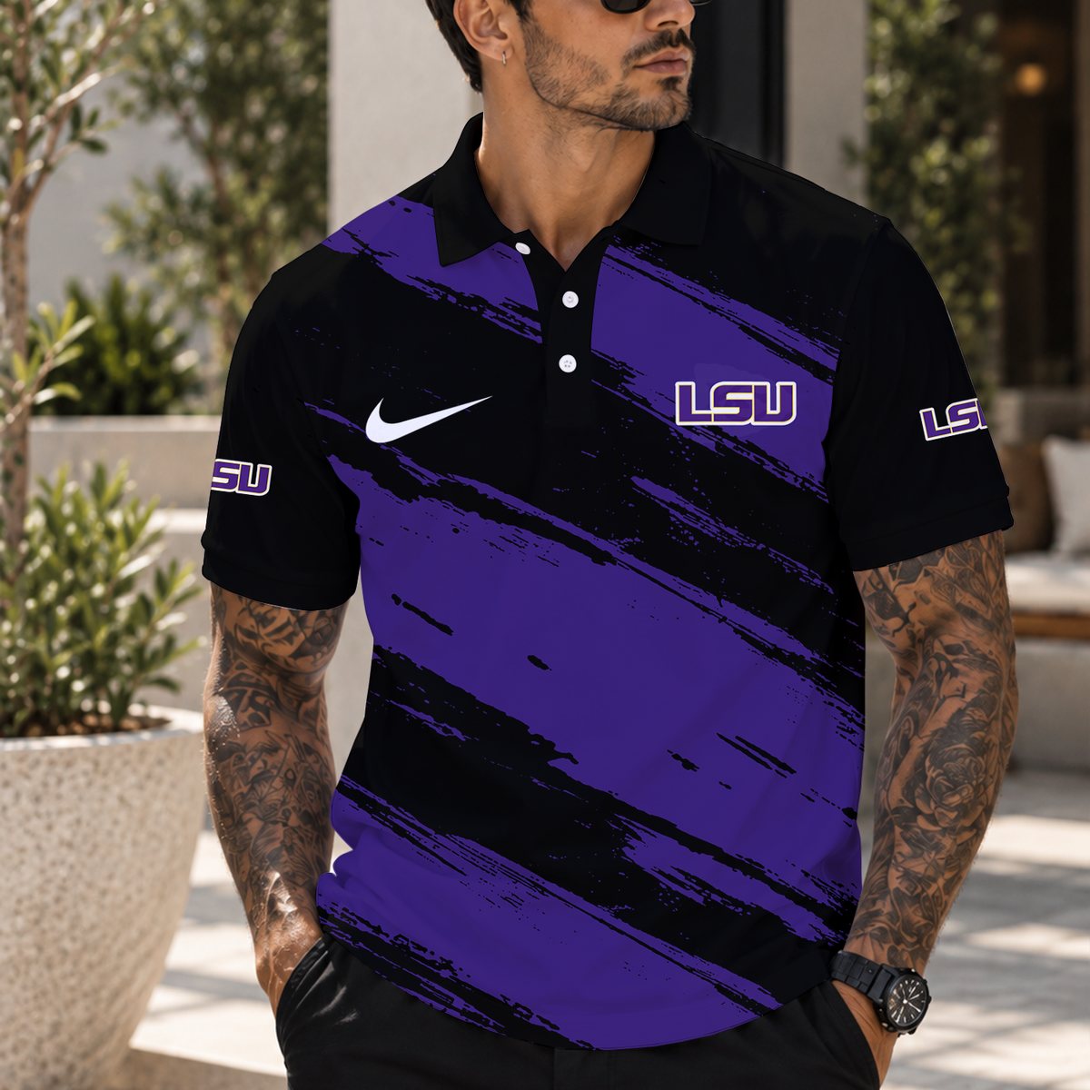 [BIG SALE] PERSONALIZED UNI11 LST LSU TIGERS POLO SHIRT