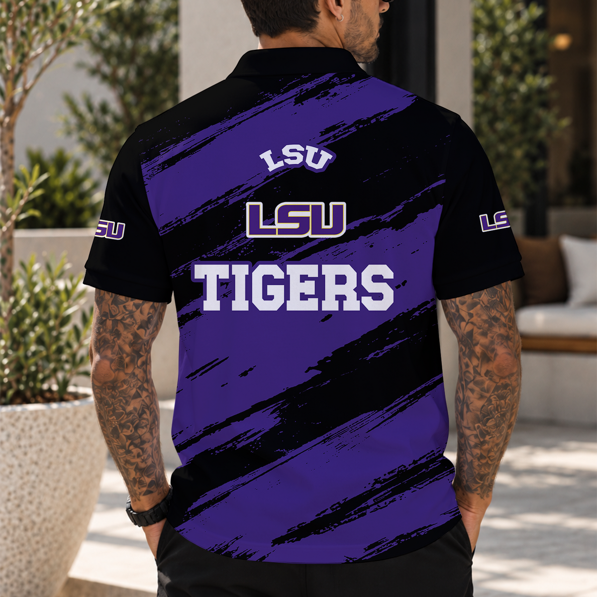 [BIG SALE] PERSONALIZED UNI11 LST LSU TIGERS POLO SHIRT