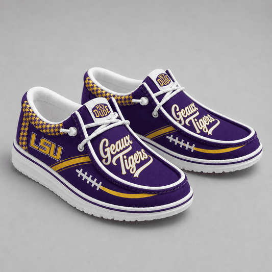 [BIG SALE] PERSONALIZED UNI11 LST LSU TIGERS LOAFER SHOES