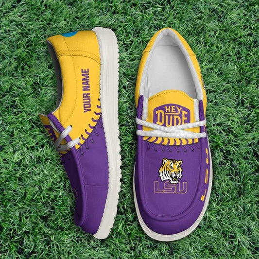 [BIG SALE] PERSONALIZED UNI11 LST LSU TIGERS LOAFER SHOES