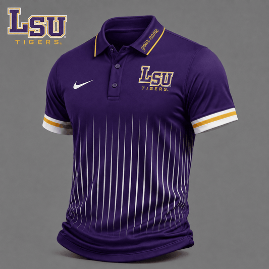 [BIG SALE] PERSONALIZED UNI11 LST LSU TIGERS POLO SHIRT