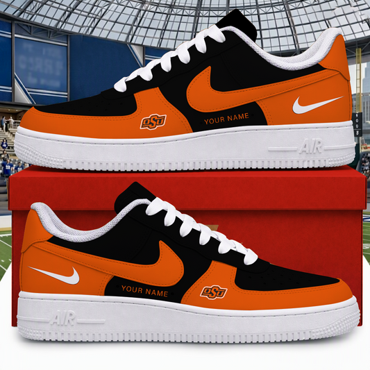 [BIG SALE] PERSONALIZED UNI11 OSC OKLAHOMA STATE COWBOYS AF1 SHOES