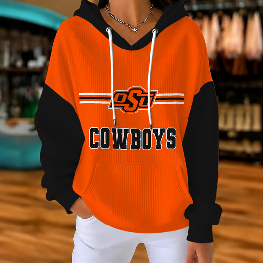 [BIG SALE] PERSONALIZED UNI11 OSC OKLAHOMA STATE COWBOYS RIBBED HOODIE & SWEATSHIRT