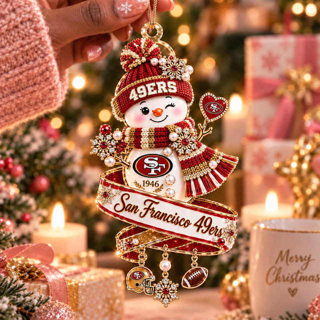 [SPECIAL OFFER] NEW CUSTOMIZED NFL11 SF49 THE 49ERS CHRISTMAS ACRYLIC ORNAMENT
