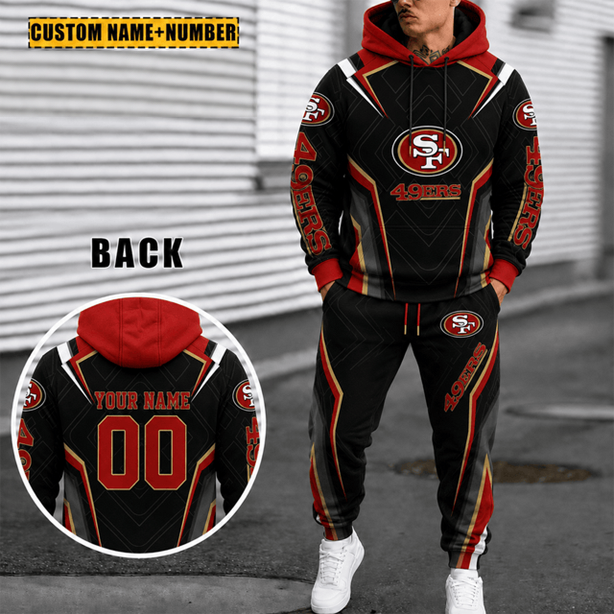 [SPECIAL OFFER] NEW CUSTOMIZED NFL11 SF49 THE 49ERS HOODIE & SWEATPANTS