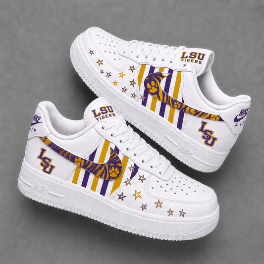 [BIG SALE] PERSONALIZED UNI11 LST LSU TIGERS AF1 SHOES