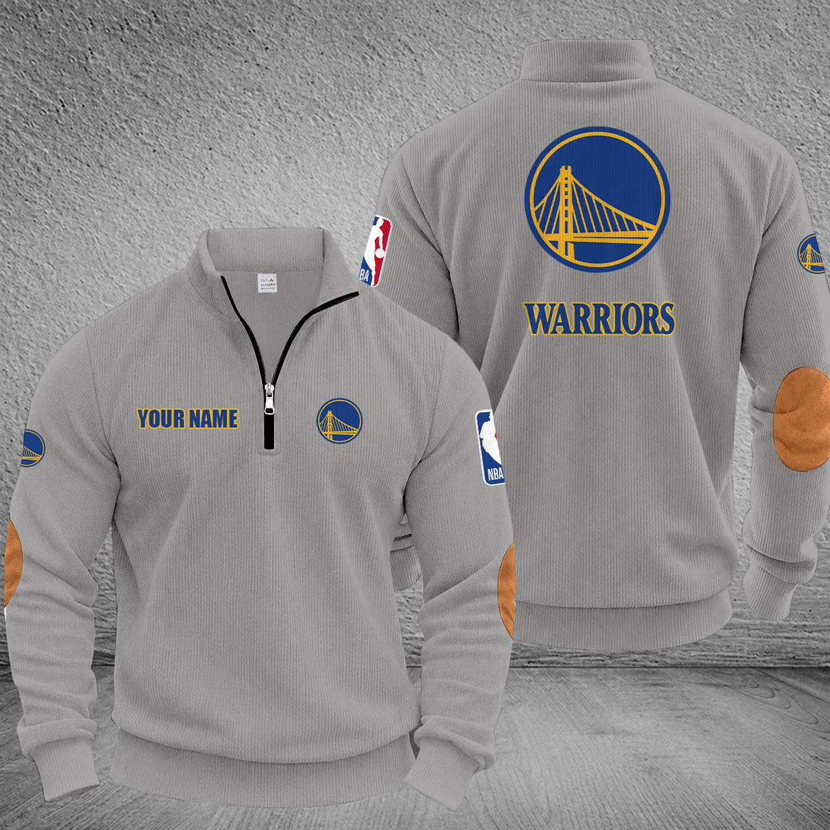 [HOT DEAL] NEW CUSTOMIZED NBA12 GSW GOLDEN STATE WARRIORS MULTICOLOR STRIPED QUATER ZIP SWEATSHIRT