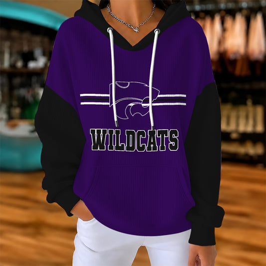 [BIG SALE] PERSONALIZED UNI12 KSW KANSAS STATE WILDCATS RIBBED HOODIE & SWEATSHIRT