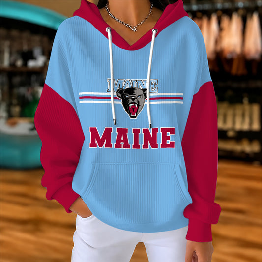 [BIG DEAL] PERSONALIZED UNI12 MBB MAINE BLACK BEARS RIBBED HOODIE & SWEATSHIRT