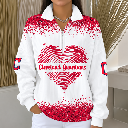 [FLASH SALE] NEW CUSTOMIZED MLB13 CGS THE GUARDIANS QUARTER ZIP RIBBED SWEATER