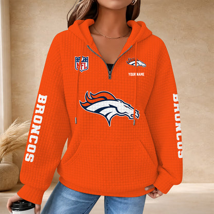 [SPECIAL OFFER] NEW CUSTOMIZED NFL13 DVB THE BRONCOS QUARTER ZIP HOODIE