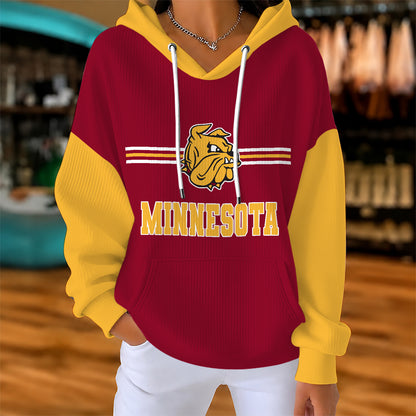 [BIG DEAL] PERSONALIZED UNI13 MDB MINNESOTA DULUTH BULLDOGS RIBBED HOODIE & SWEATSHIRT