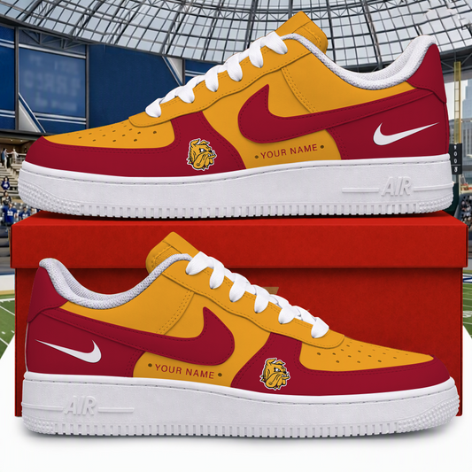 [BIG SALE] PERSONALIZED UNI13 MDB MINNESOTA DULUTH BULLDOGS AF1 SHOES