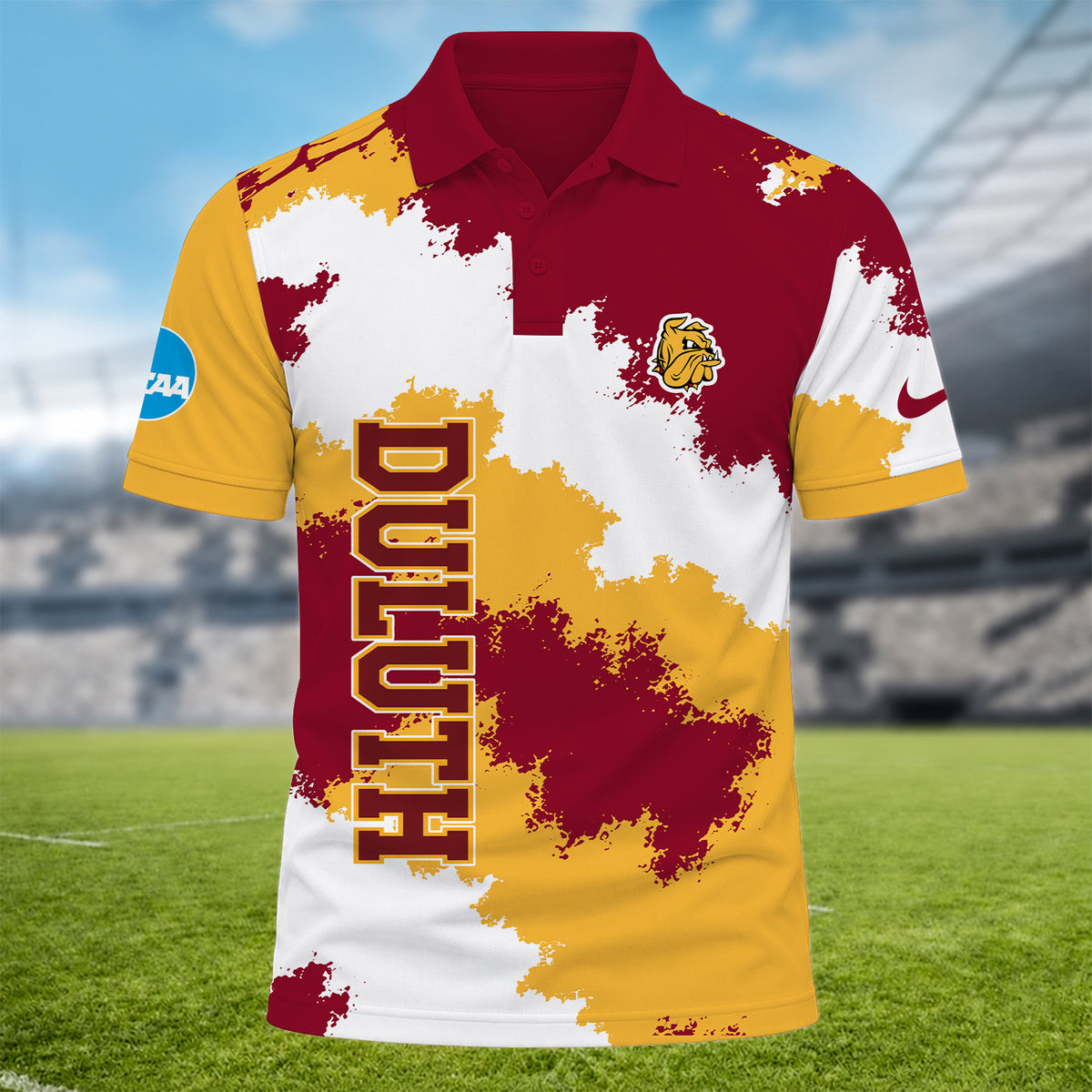 [BIG DEAL] PERSONALIZED UNI13 MDB MINNESOTA DULUTH BULLDOGS MULTICOLOR POLO SHIRT
