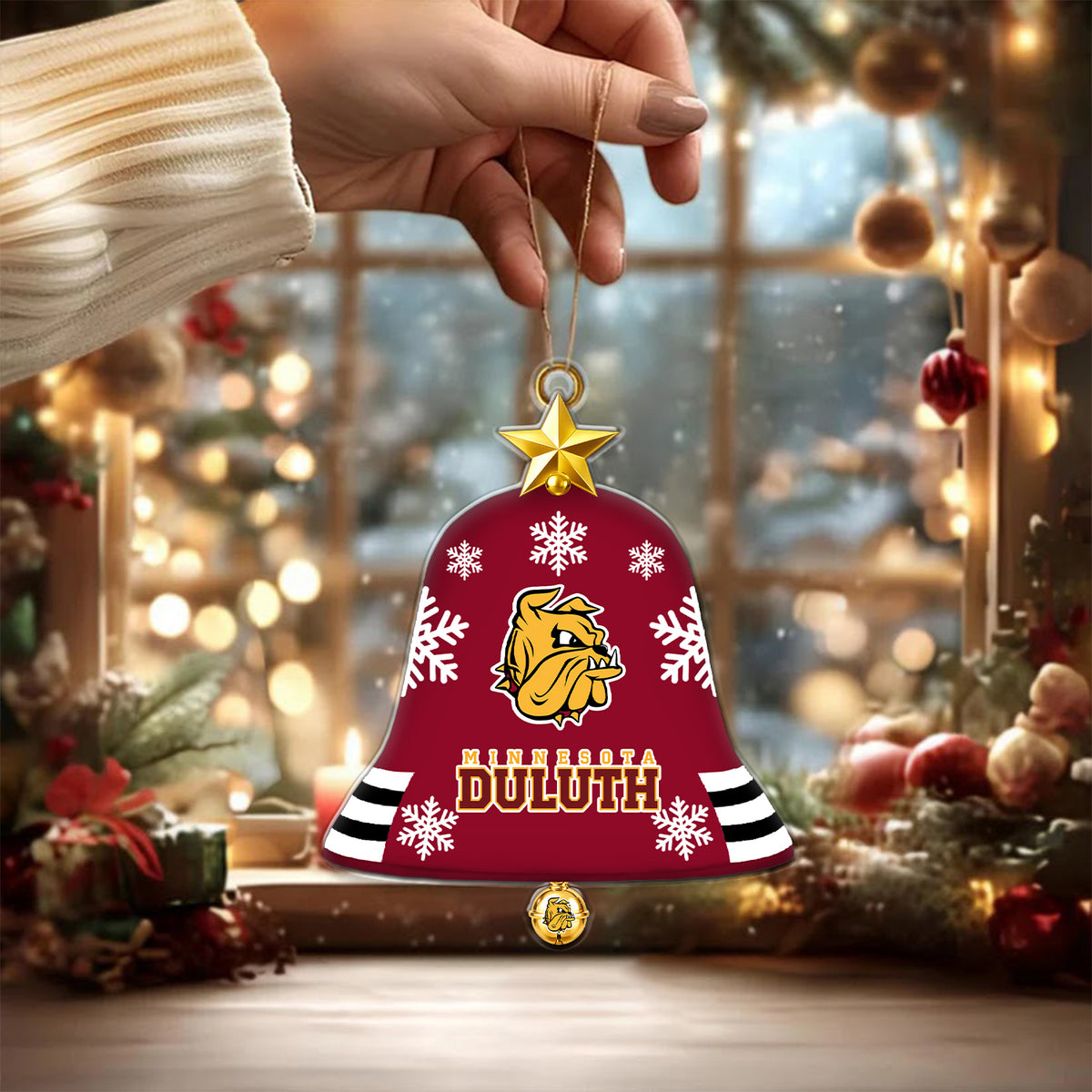 [BIG DEAL] PERSONALIZED UNI13 MDB MINNESOTA DULUTH BULLDOGS CHRISTMAS ACRYLIC ORNAMENT