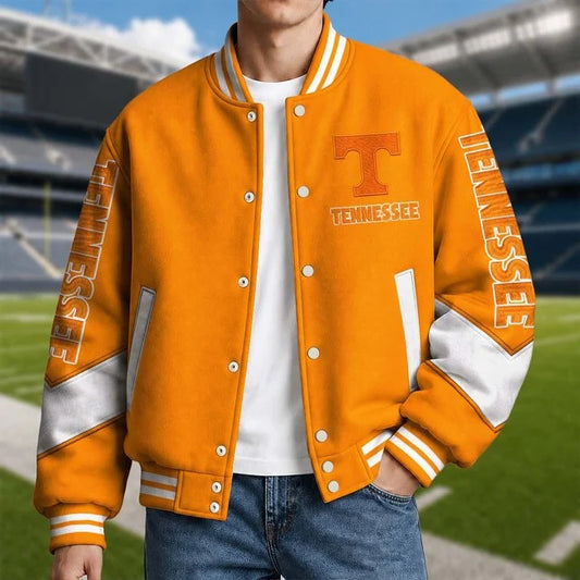 [BIG SALE] PERSONALIZED UNI13 TNV TENNESSEE VOLUNTEERS SATIN VARSITY & BASEBALL JACKET