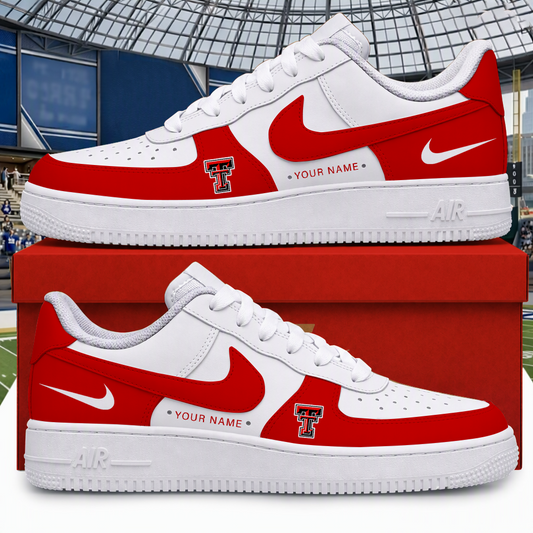 [BIG SALE] PERSONALIZED UNI13 TRR TEXAS TECH RED RAIDERS AF1 SHOES