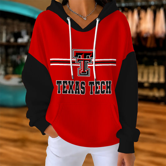 [BIG SALE] PERSONALIZED UNI13 TRR TEXAS TECH RED RAIDERS RIBBED HOODIE & SWEATSHIRT