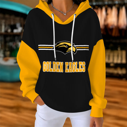[BIG SALE] PERSONALIZED UNI13 USM SOUTHERN MISS GOLDEN EAGLES RIBBED HOODIE & SWEATSHIRT