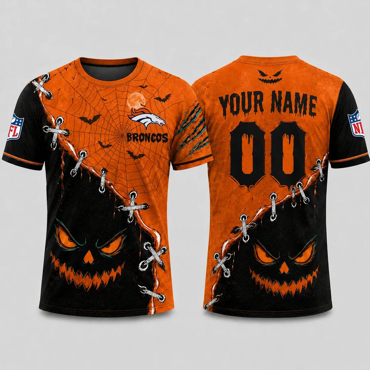 [SPECIAL OFFER] NEW CUSTOMIZED NFL13 DVB DENVER BRONCOS HALLOWEEN T-SHIRT, HOODIE & ZIP HOODIE