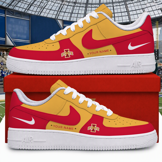 [BIG SALE] PERSONALIZED UNI14 ISC IOWA STATE CYCLONES AF1 SHOES