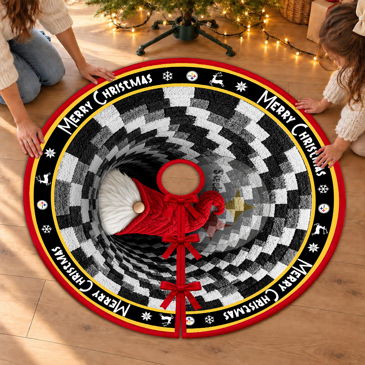 [SPECIAL OFFER] NEW CUSTOMIZED NFL14 PSB THE STEELERS CHRISTMAS TREE SKIRT