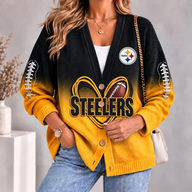 [SPECIAL OFFER] NEW CUSTOMIZED NFL14 PSB THE STEELERS CARDIGAN