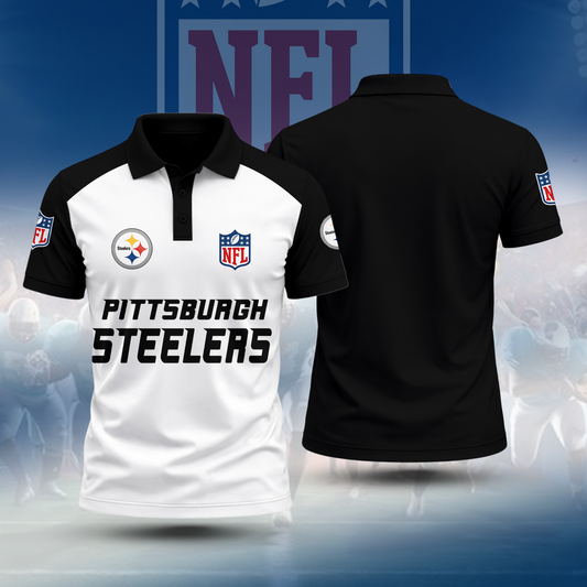 [SPECIAL OFFER] NEW CUSTOMIZED NFL14 PSB PITTSBURGH STEELERS POLO SHIRT