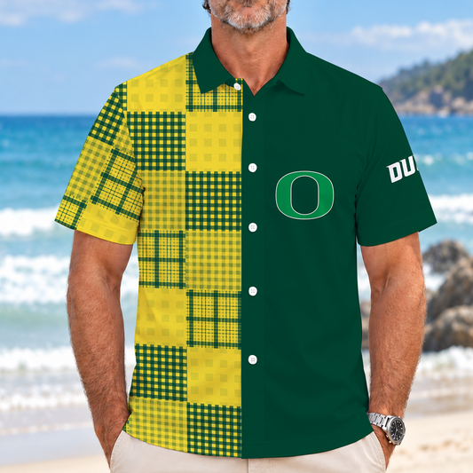 [BIG SALE] PERSONALIZED UNI14 OGD OREGON DUCKS SHORT-SLEEVE HAWAIIAN SHIRT