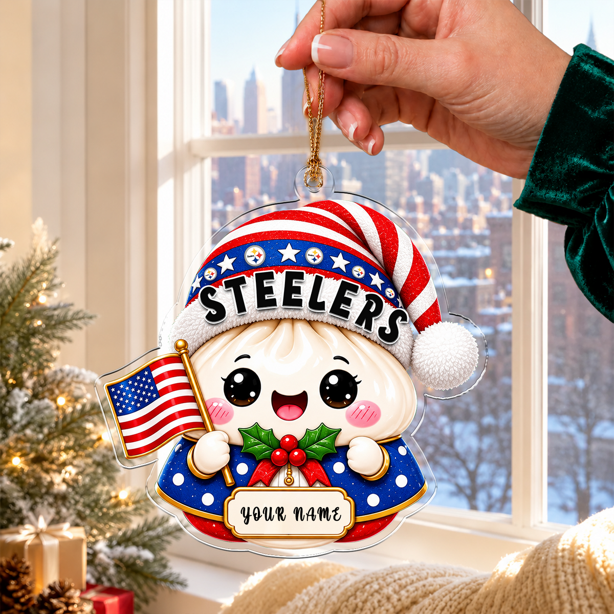 [SPECIAL OFFER] NEW CUSTOMIZED NFL14 PSB THE STEELERS ACRYLIC ORNAMENT