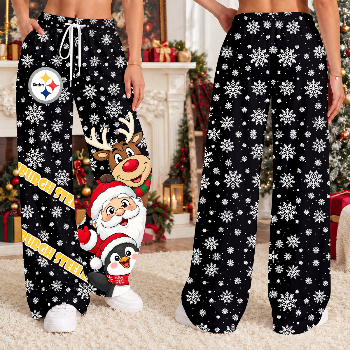 [SPECIAL OFFER] NEW CUSTOMIZED NFL14 PSB THE STEELERS LONG PANTS