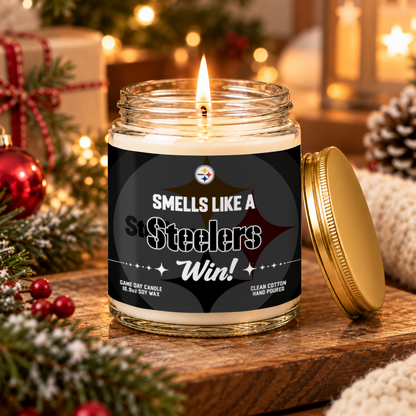 [SPECIAL OFFER] NEW CUSTOMIZED NFL14 PSB THE STEELERS FROSTED GLASS CANDLE