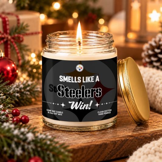 [SPECIAL OFFER] NEW CUSTOMIZED NFL14 PSB THE STEELERS FROSTED GLASS CANDLE