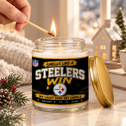 [SPECIAL OFFER] NEW CUSTOMIZED NFL14 PSB THE STEELERS FROSTED GLASS CANDLE