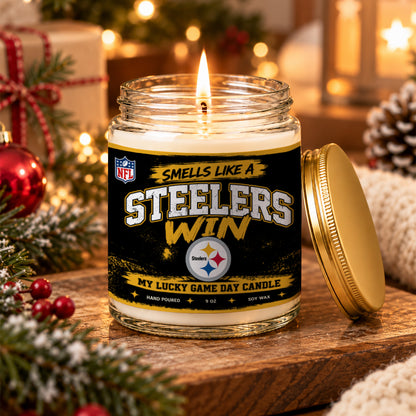 [SPECIAL OFFER] NEW CUSTOMIZED NFL14 PSB THE STEELERS FROSTED GLASS CANDLE