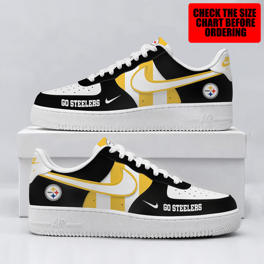 [SPECIAL OFFER] NEW CUSTOMIZED NFL14 PSB THE STEELERS AF1 SHOES
