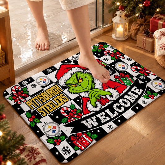 [SPECIAL OFFER] NEW CUSTOMIZED NFL14 PSB THE STEELERS FLOOR MAT & DOOR MAT