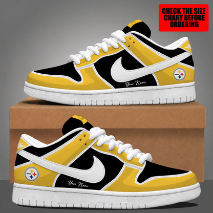 [SPECIAL OFFER] NEW CUSTOMIZED NFL14 PSB THE STEELERS DUNK LOW SHOES